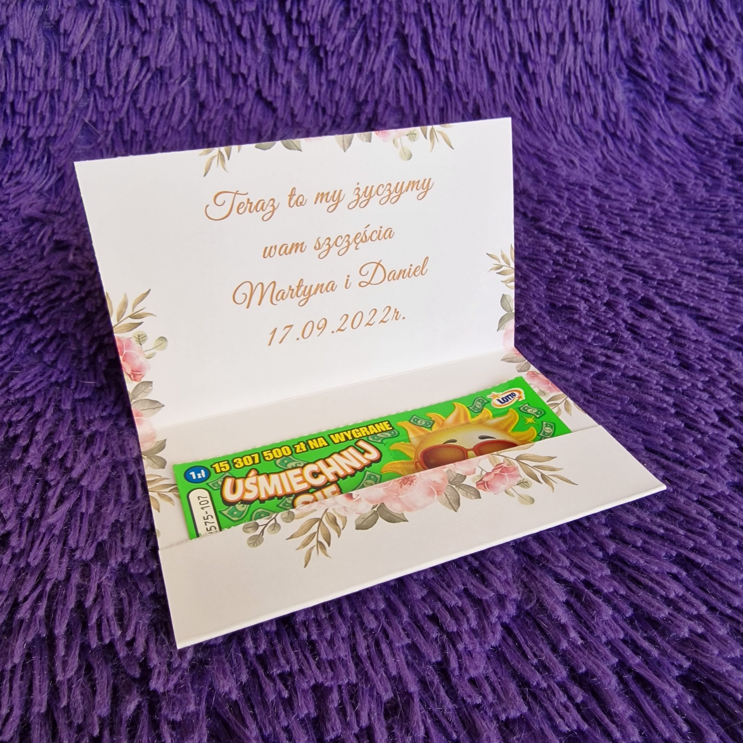 Kieszonka na zdrapkę Róża