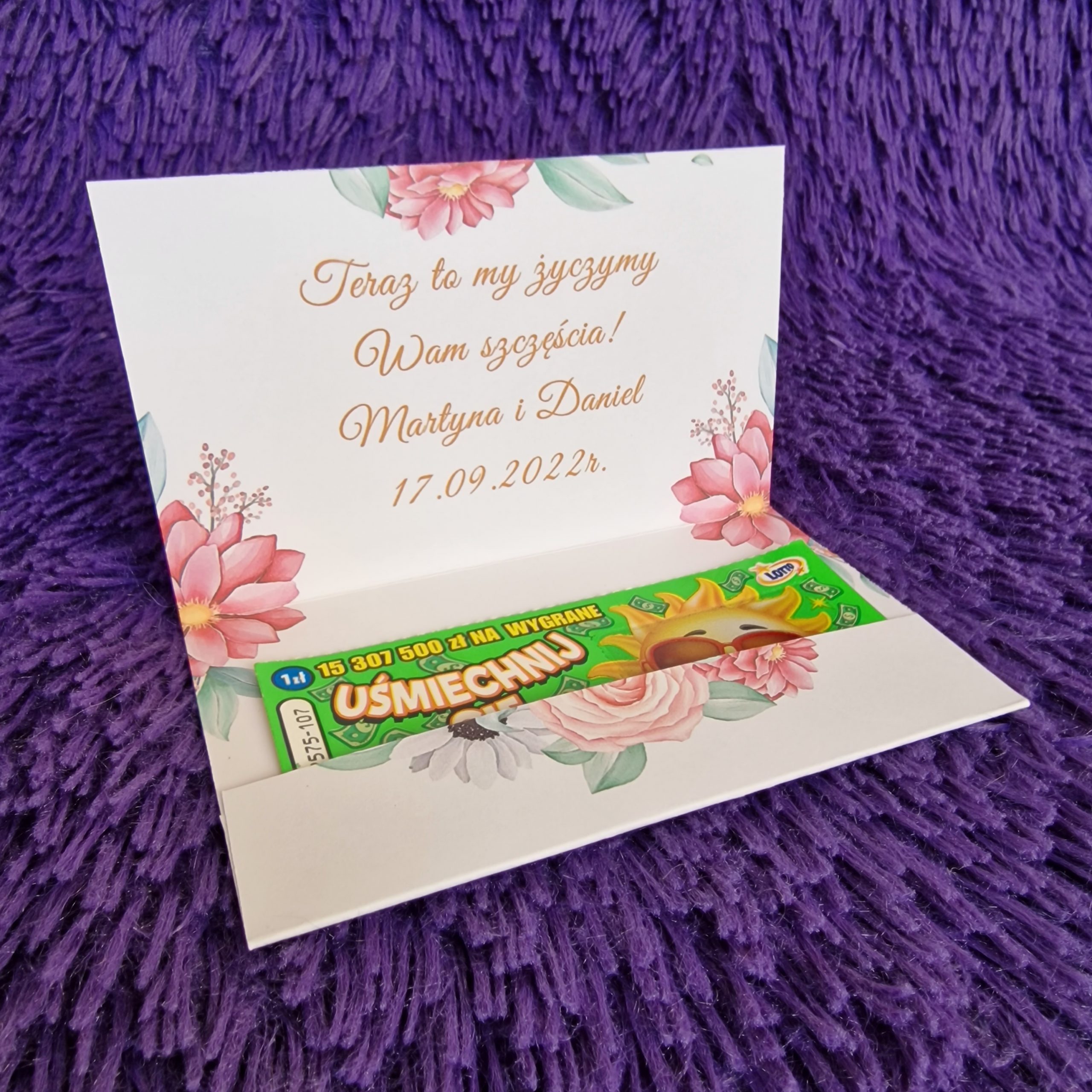 Kieszonka na zdrapkę Róża